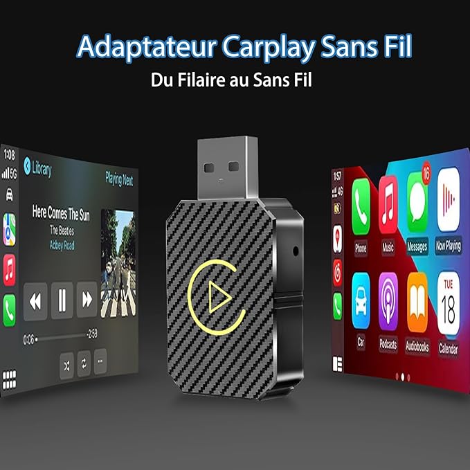 CLE CARPLAY Type-C/USB, installation Plug & Play.